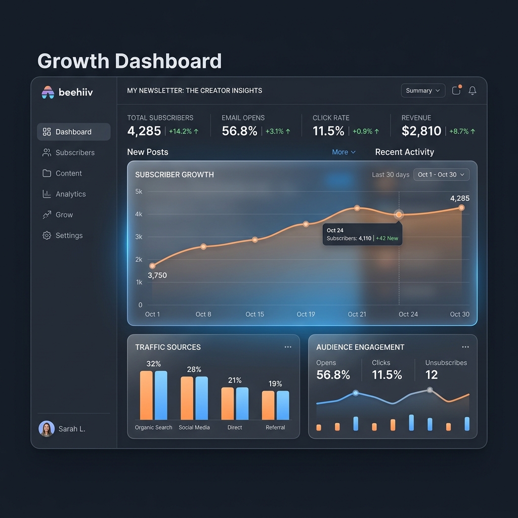 Beehiiv Growth Dashboard